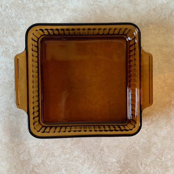 Vintage Anchor Hocking Fire-King Amber Glass Baking Dish - Picture 6 of 11